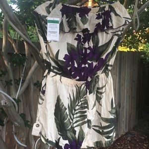 Gorgeous strapless romper from Hawaii. NWT
